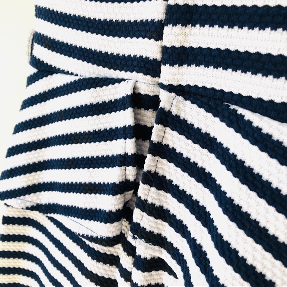 Striped Peplum Midi Dress - Picture 6 of 9